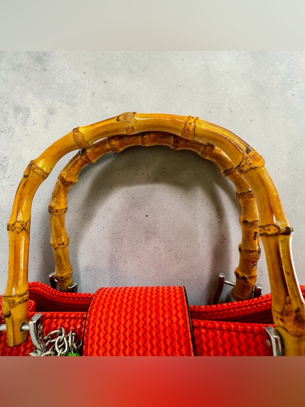 Sourpuss Orange Woven Tiki Handbag - Retro Rockabilly Pineapple - Picture 8 of 14
